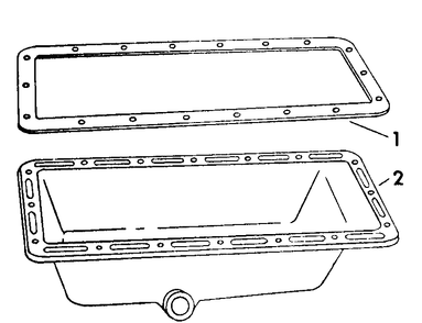 Crankcase Oil Pan Diagram and Parts List for CUB185  Cub Cadet Lawn Tractor